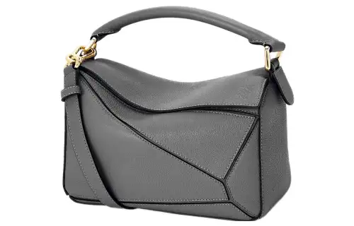 LOEWE Calfskin Crossbody Bag Small Women's Asphalt Gray