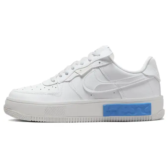 Nike Air Force 1 Skateboarding Shoes Women's Low-top White/Royal Blue