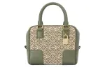 LOEWE Amazona Anagram Jacquard With Calfskin Handbag, Shoulder Bag, Crossbody Bag Regular Women's Green/Avocado Green