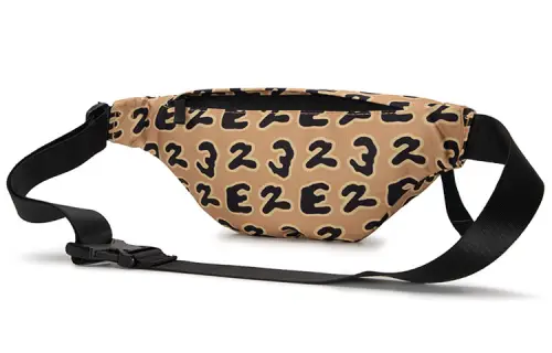 Jordan Polyester Fanny Pack Regular Unisex Leopard Print Brown
