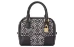 LOEWE Amazona Leather Trim Small Square Bag, Handbag, Shoulder Bag, Crossbody Bag Mini Women's Marine Blue/Black