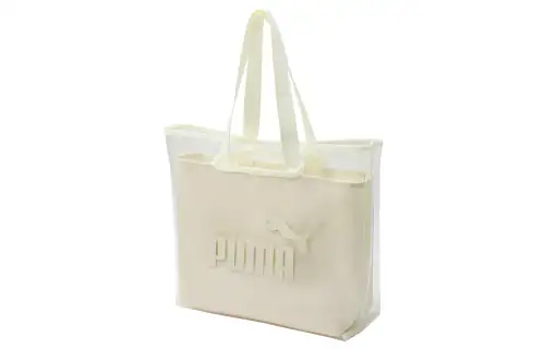 PUMA Polyurethane Tote Bag, Shopping Bag, Handbag, Shoulder Bag Regular Women's Ivory White