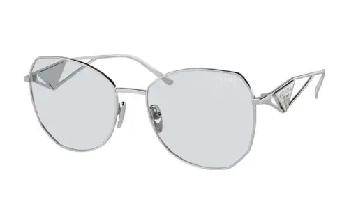 PRADA Irregular Shape Sunglasses Women's Silver