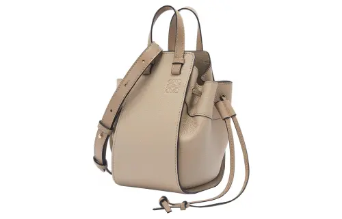 LOEWE Grain Cow Leather Bucket Bag, Handbag, Shoulder Bag, Crossbody Bag Mini Women's Sand