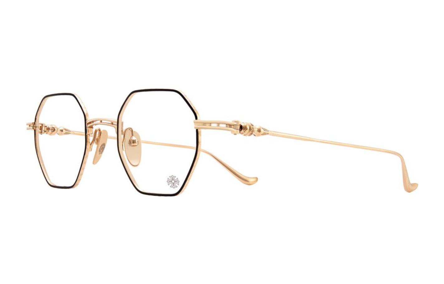 Chrome Hearts Prescription Glasses Unisex Gold/Black