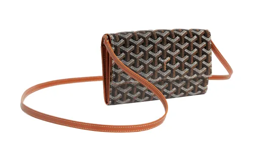 GOYARD Varenne Canvas With Leather Clutch, Shoulder Bag, Crossbody Bag Women's Black/Brown