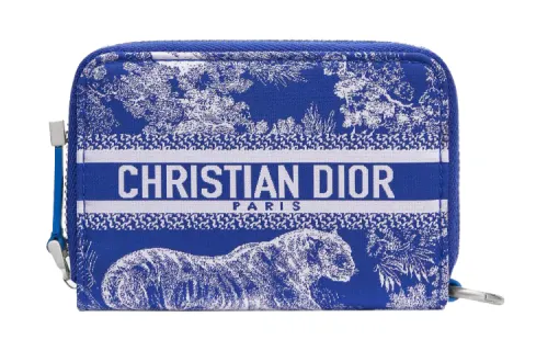 DIOR Travel Canvas Bag Card Holder Women's Fluorescent Blue, Style ID S5493VNTI M808 ID 2959762