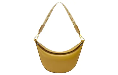 LOEWE Satin Calfskin Shoulder Bag, Hobo Bag, Portable Crossbody Bag, Shoulder Bag Women's Yellow