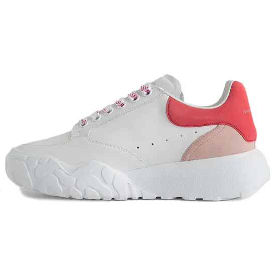Alexander McQueen Court Trainer Casual Shoes Women's Low-Top White/Pink/Red