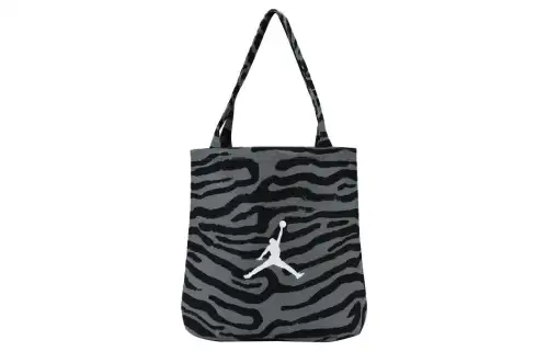 Jordan Cotton Tote Bag, Shopping Bag, Shoulder Bag, Handbag Regular Unisex Black