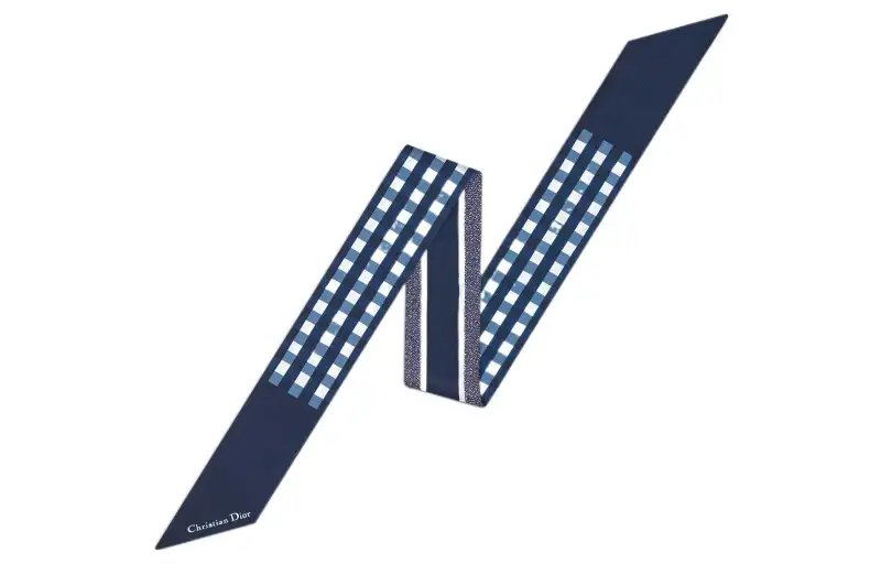 DIOR Scarves Women's Marine Blue/White