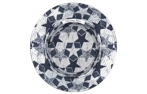 DIOR Cotton Blend Bucket Hats Unisex Blue