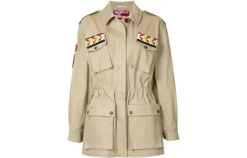 MIU MIU Jackets Women's Brown Lapel Moderate Other