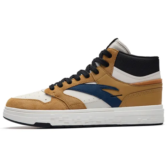 Anta Street Naughty High Top Skateboard Shoes Men's Black Brown