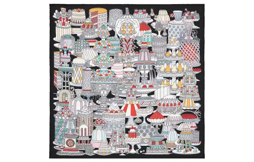 HERMES Scarves Women's Black