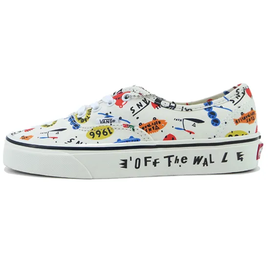 Vans Authentic Skateboarding Shoes Unisex Low-top Off White