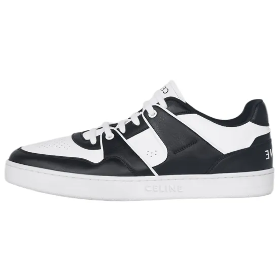 CELINE Skateboard Shoes Men Low-Top Black White