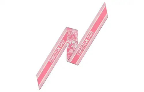 DIOR Scarves Women's Ivory And Peony Pink