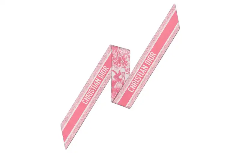 DIOR Scarves Women's Ivory And Peony Pink