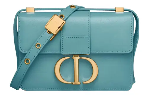 DIOR 30 Montaigne Smooth Cow Leather Box Bag, Crossbody Bag, Shoulder Bag Women's Sky Blue