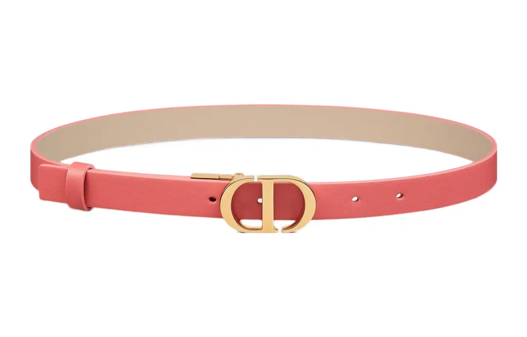 DIOR Cow Leather Belts Women's Width 2cm
