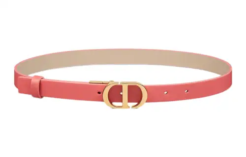 DIOR Cow Leather Belts Women's Width 2cm