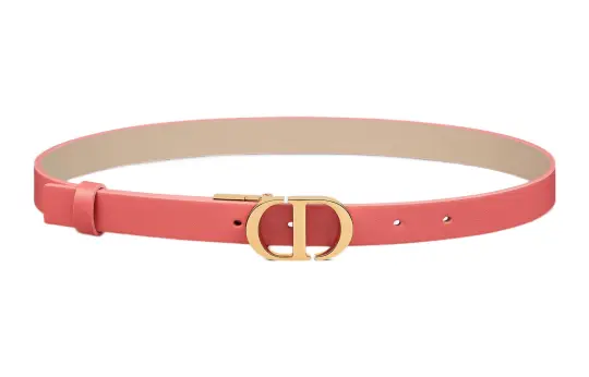 DIOR Cow Leather Belts Women's Width 2cm