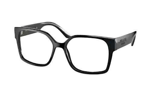 polished-effect square-frame glasses