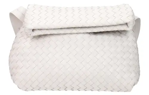 Bottega Veneta Solid Color Shoulder Bag Women's White