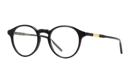 GUCCI Plate Round Prescription Glasses Men's
