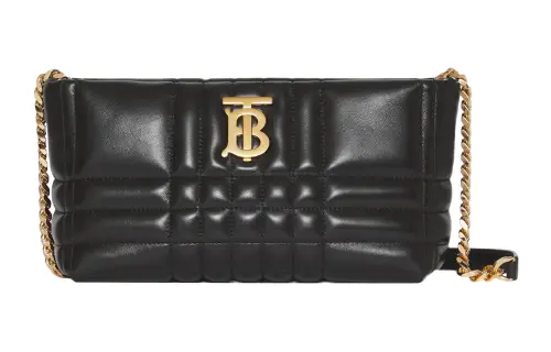 Burberry Lola Bag Lambskin Handheld Crossbody Bag, Shoulder Bag Women's Black