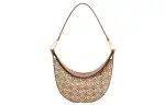 LOEWE Small Luna Bag In Anagram Jacquard And Classic Calfskin Tan/Pecan