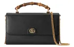 GUCCI Diana Leather Small Square Bag, Handbag, Shoulder Bag, Crossbody Bag Small Women's Black