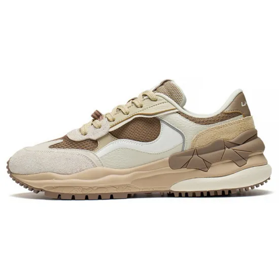 LINING Origin Casual Shoes Men Low-Top Pearl White/Moose Brown