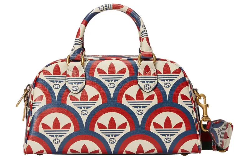 GUCCI Adidas Collaboration GUCCI X ADIDAS Leather Travel Bag Shoulder Bag Crossbody Bag Handbag Mini Women's Red/Blue