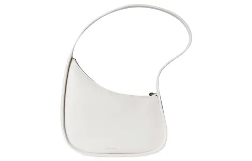 THE ROW Half Moon Smooth Calfskin Shoulder Bag, Pochette Shoulder Bag, Handbag Regular Women's Ivory White