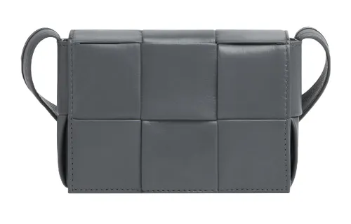 Bottega Veneta CASSETTE Cow Leather Crossbody Bag, Shoulder Bag Men's Lightning Gray