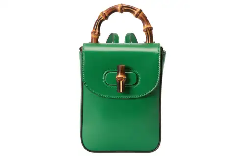 GUCCI Leather Backpack Regular Women's Green