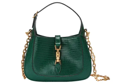 GUCCI Jackie 1961 Lizard Skin Crescent Shoulder Bag Shoulder Bag Mini Women's Jasper