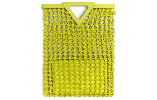 Bottega Veneta POINT Polyurethane Handbag Women's Kiwi Green