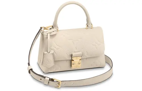 LOUIS VUITTON Madeleine Grain Cow Leather Crossbody Bag Mini Women's Beige