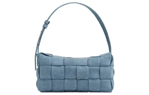 Bottega Veneta Brick Cassette Shoulder Bag Indigo Washed