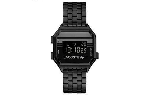 LACOSTE BERLIN Wrist Watches Quartz Movement Stainless Steel Strap 34*16mm Black Dial Unisex