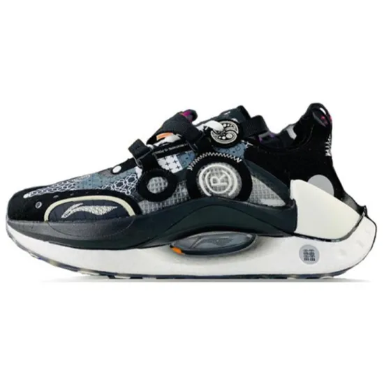 LiNing Jueying CRC Running Shoes Women's Low-Top Black Blue
