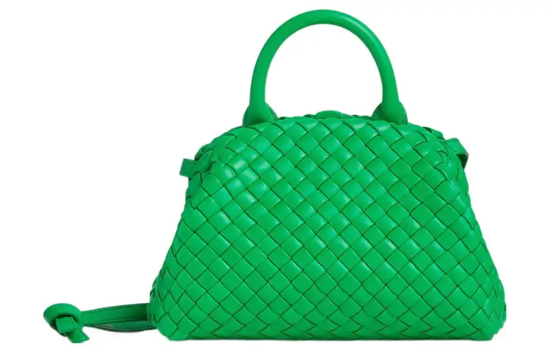 Bottega Veneta Handle Padded Intreccio Top Handle Mini Parakeet
