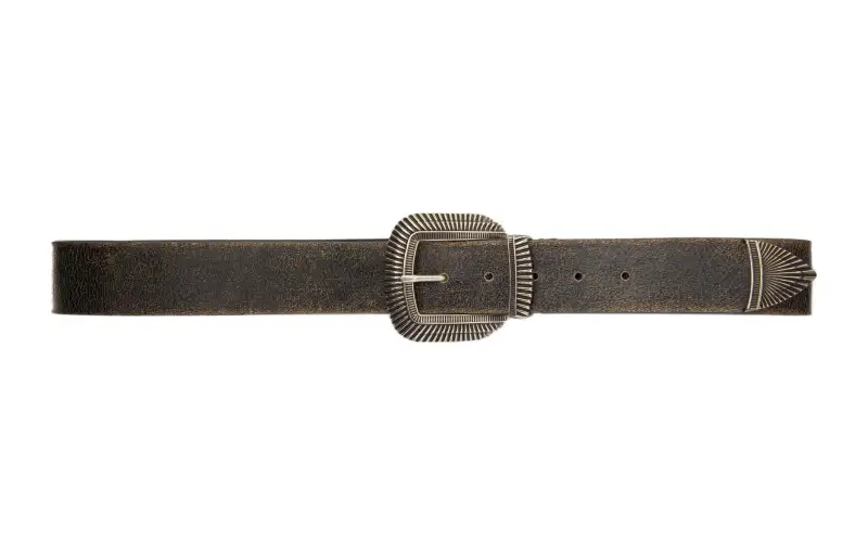 Golden Goose Engraved-buckle Belt