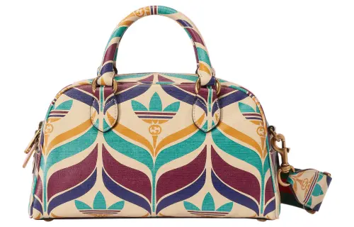 GUCCI Adidas Originals Collaboration Leather Crossbody Bag Mini Men's Multicolor