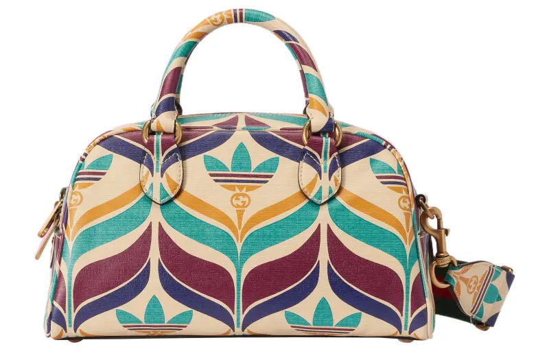 GUCCI Adidas Originals Collaboration Leather Crossbody Bag Mini Men's Multicolor