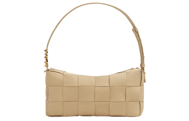 Bottega Veneta Brick Cassette Shoulder Bag Porridge
