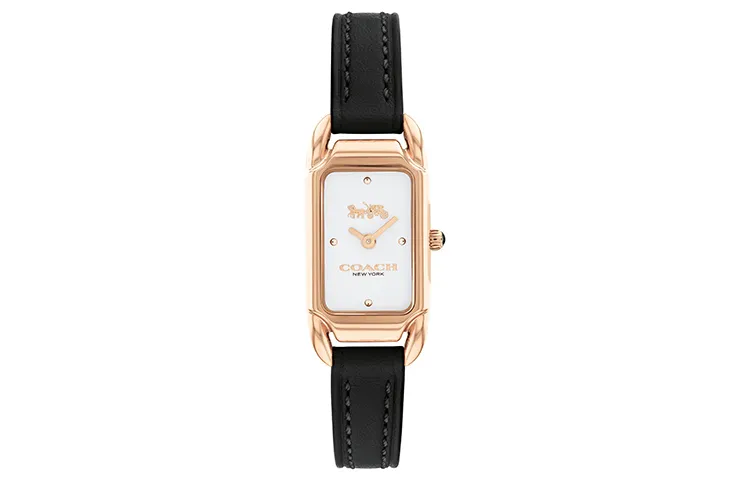 COACH Cadie Wrist Watches Quartz Movement Leather Strap White Dial Women's Watch